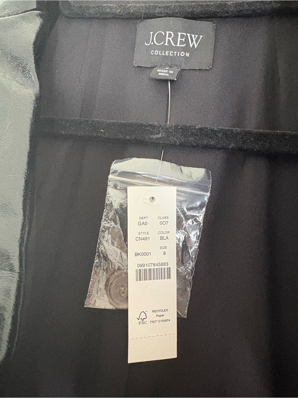 J. Crew NWT Shirt-jacket in faux distressed leather - Picture 10 of 10